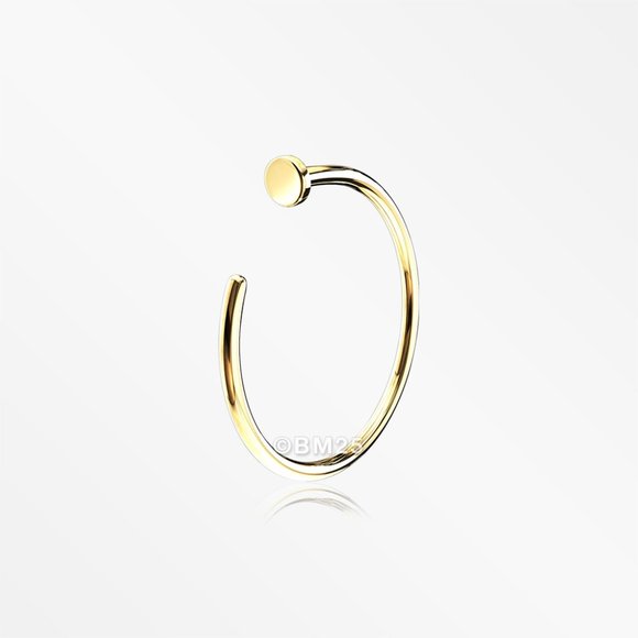 14 Karat Gold Basic Nose Hoop Ring - Picture 5 of 5